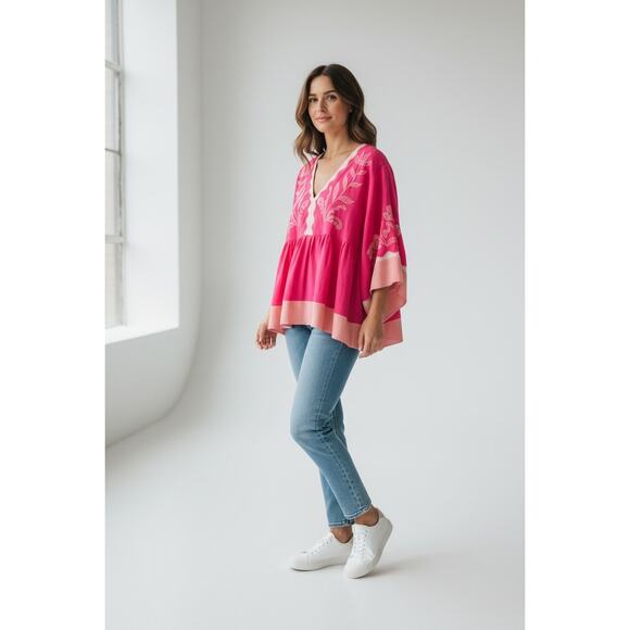 Oddi boho-chic embroidered peplum top - Picture 14 of 16